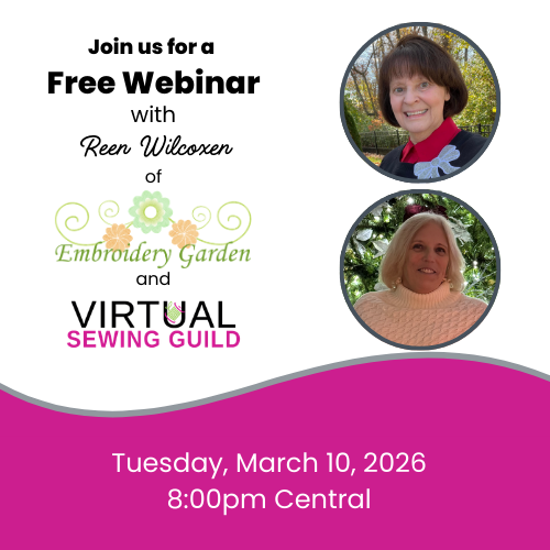 FREE VSG Webinar - Embroidery Garden